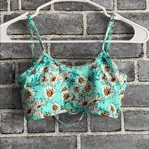 Floral bathing suit top